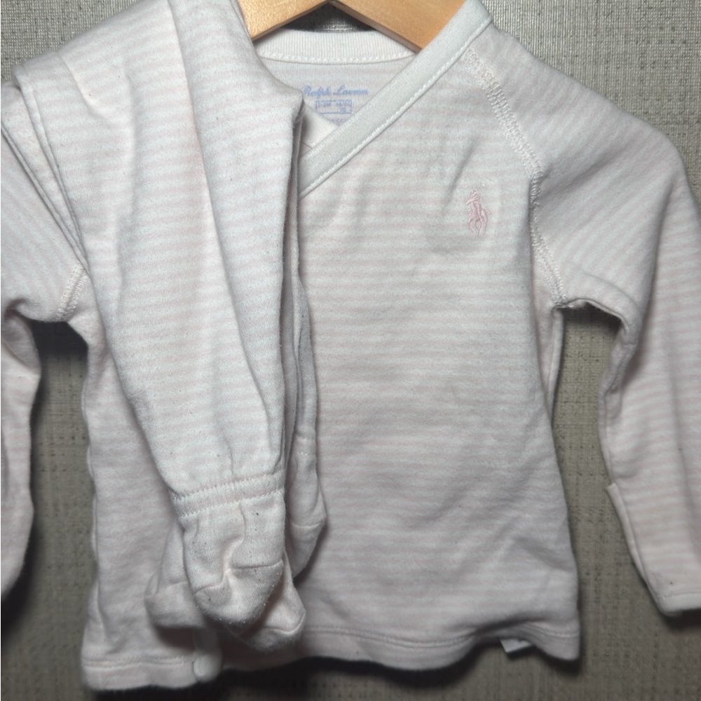 Ralph Lauren Baby Striped Long Sleeve Shirt and Pants